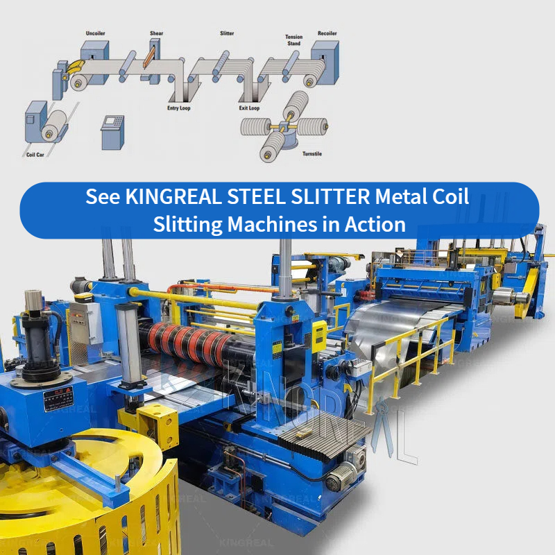 Se KINGREAL STEEL SLITTER Metal Coil Slitting Machines in Action