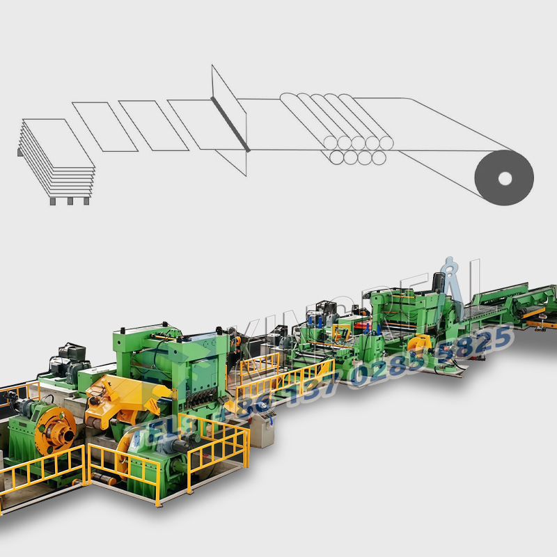 Maskin med tung måler som er kuttet i lengde
